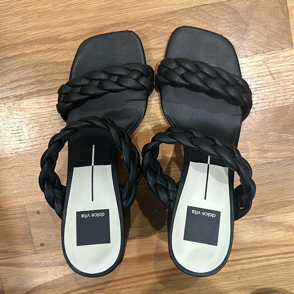 Black Dolce Vita Braided Heels